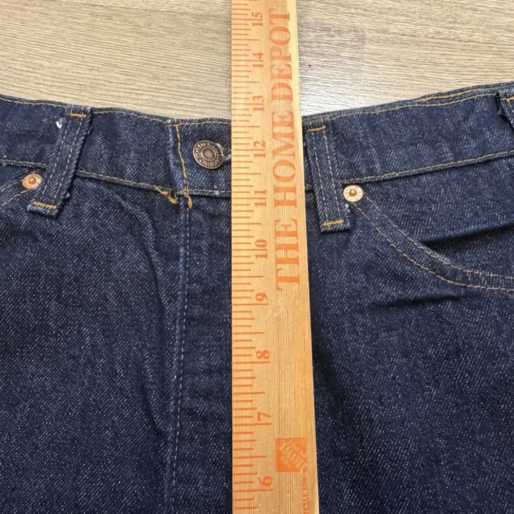 Vintage 1984 Levi's 517 Jeans 36x34 Orange Tab USA Dark Rigid Indigo Bootcut